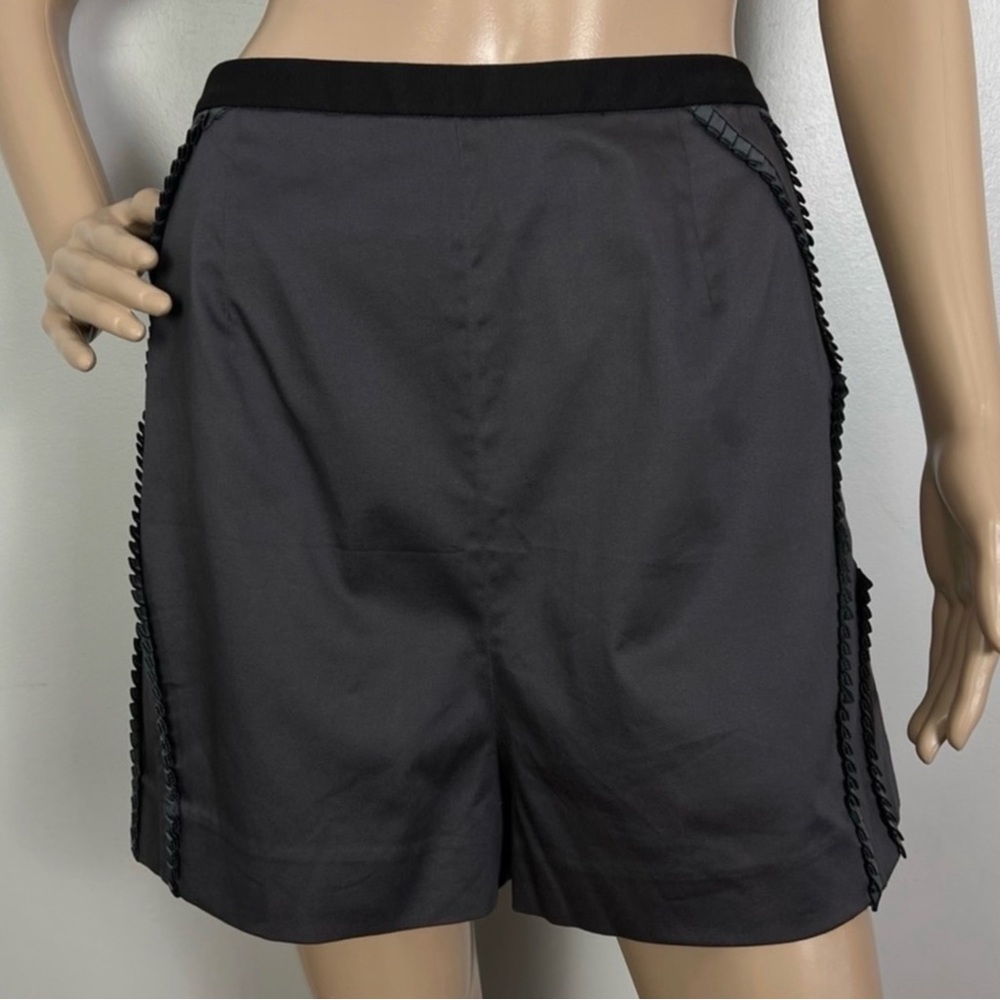 NEW REISS GREY HIGH-WAISTED SHORTS - Picture 2 of 5